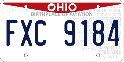 OH license plate FXC9184