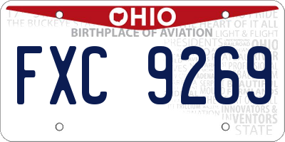 OH license plate FXC9269