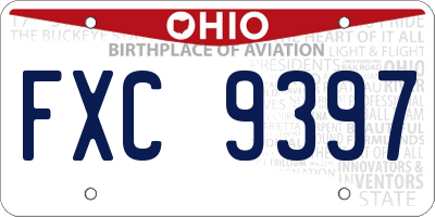 OH license plate FXC9397