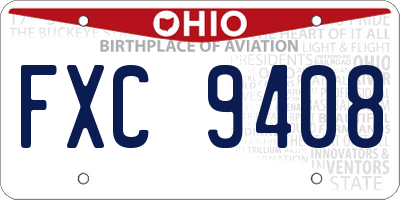 OH license plate FXC9408