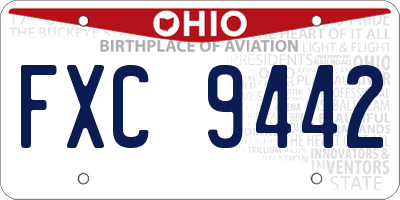 OH license plate FXC9442