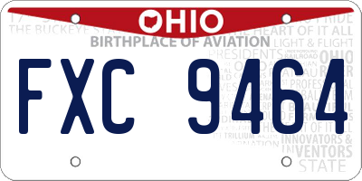 OH license plate FXC9464