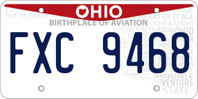 OH license plate FXC9468