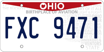 OH license plate FXC9471