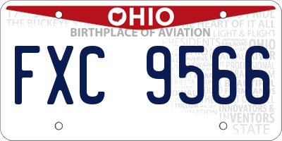 OH license plate FXC9566