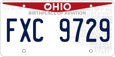 OH license plate FXC9729