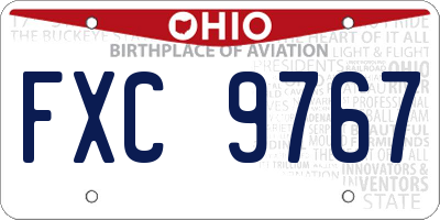 OH license plate FXC9767