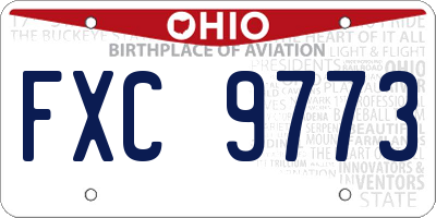OH license plate FXC9773