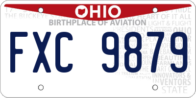 OH license plate FXC9879