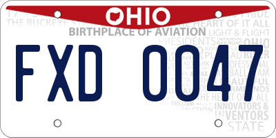 OH license plate FXD0047
