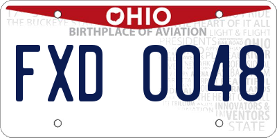 OH license plate FXD0048