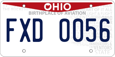 OH license plate FXD0056