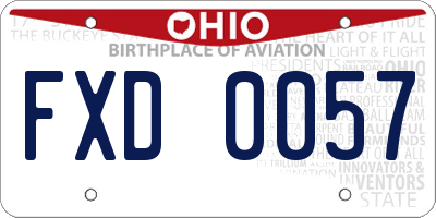 OH license plate FXD0057