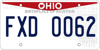 OH license plate FXD0062