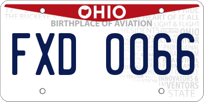 OH license plate FXD0066