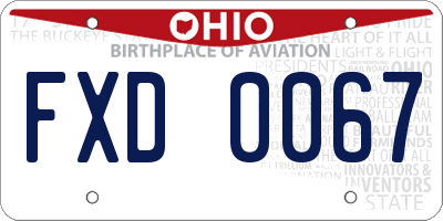OH license plate FXD0067