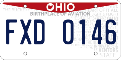 OH license plate FXD0146