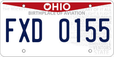 OH license plate FXD0155