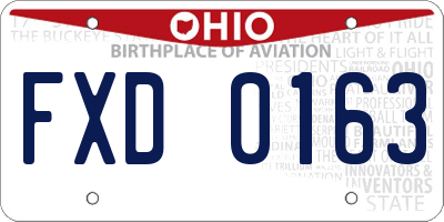 OH license plate FXD0163