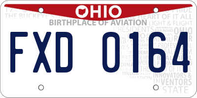 OH license plate FXD0164