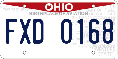OH license plate FXD0168