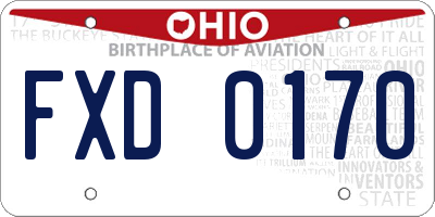 OH license plate FXD0170