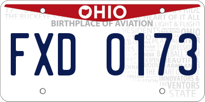 OH license plate FXD0173