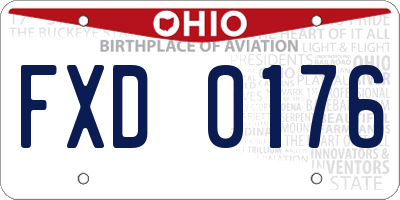 OH license plate FXD0176