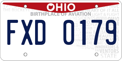 OH license plate FXD0179