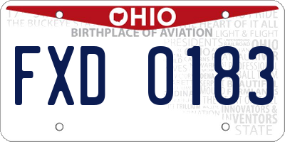 OH license plate FXD0183
