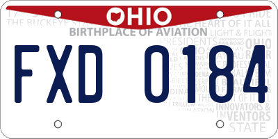 OH license plate FXD0184