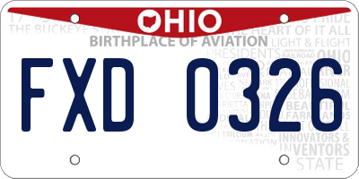 OH license plate FXD0326