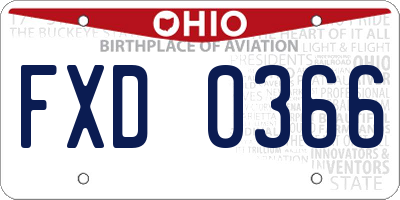 OH license plate FXD0366