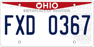 OH license plate FXD0367
