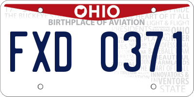 OH license plate FXD0371