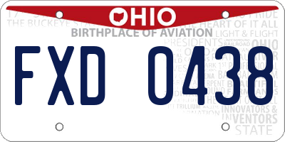 OH license plate FXD0438