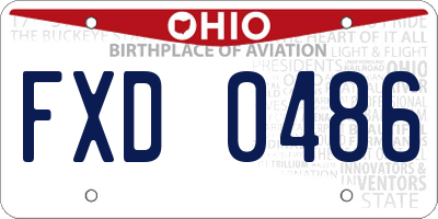 OH license plate FXD0486