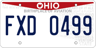 OH license plate FXD0499