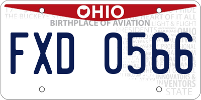 OH license plate FXD0566