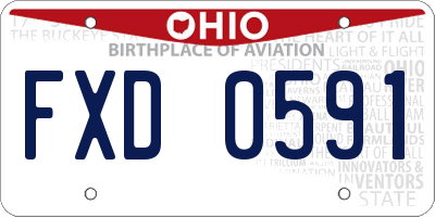 OH license plate FXD0591