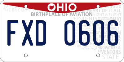 OH license plate FXD0606