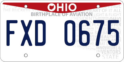 OH license plate FXD0675