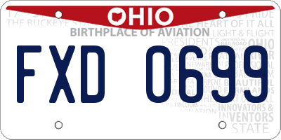 OH license plate FXD0699