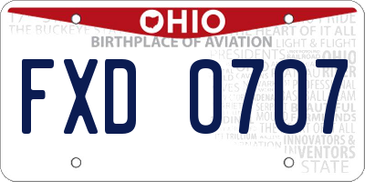 OH license plate FXD0707