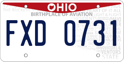 OH license plate FXD0731