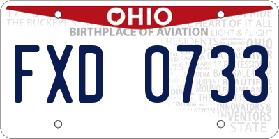 OH license plate FXD0733