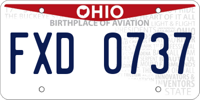 OH license plate FXD0737
