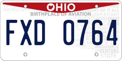 OH license plate FXD0764