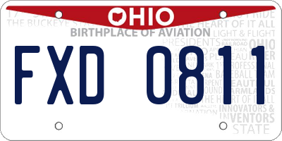 OH license plate FXD0811