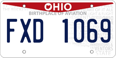 OH license plate FXD1069